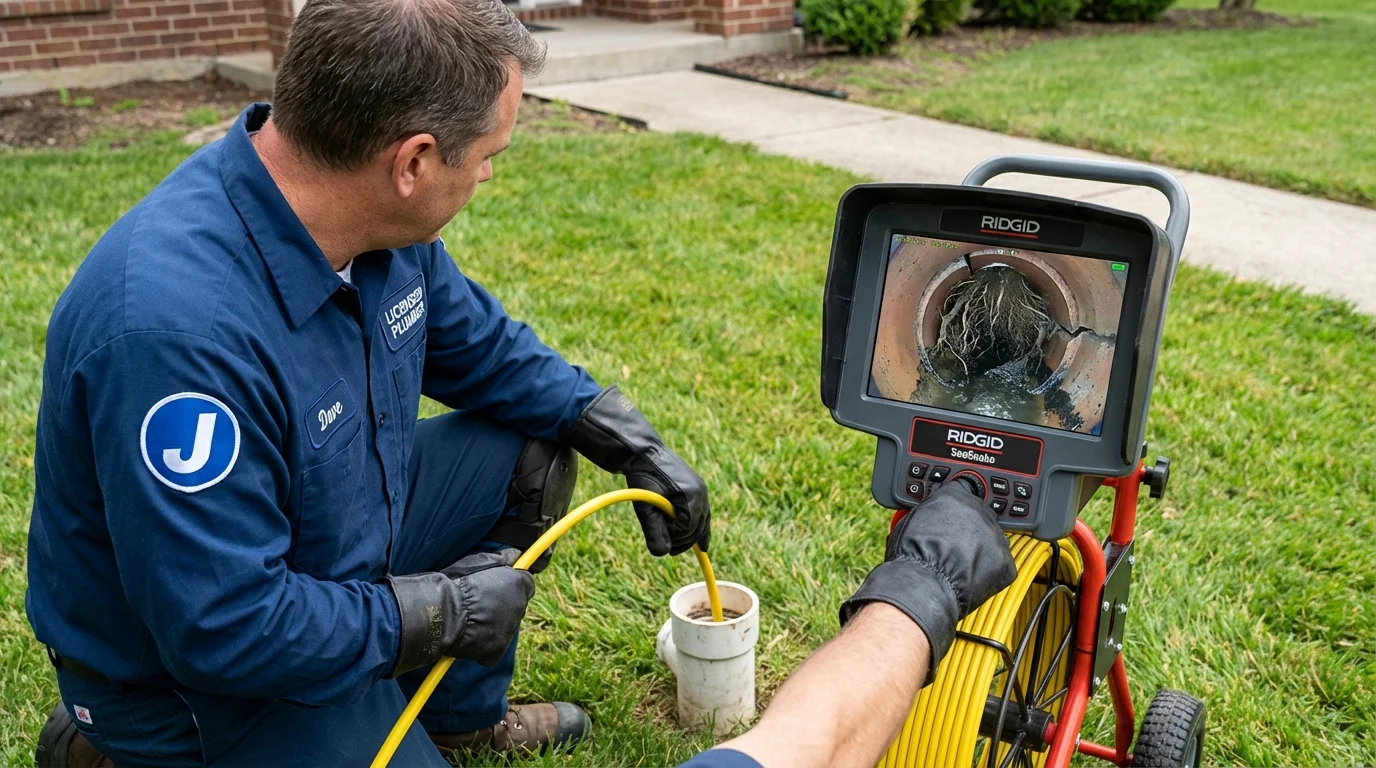 Sewer camera inspection being performed by Johns Plumbing LLC in Mariposa